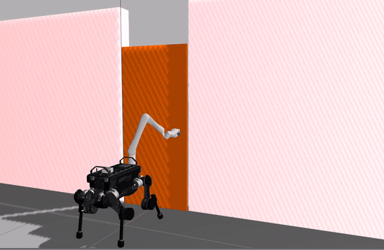 Executing Tasks with a Walking Manipulator: Opening Doors